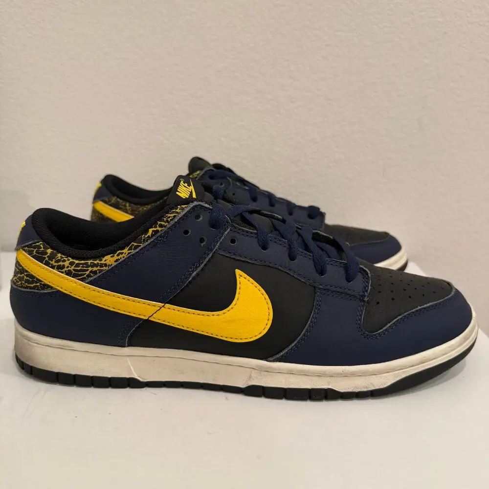 Nike Dunk Low Michigan Navy Yellow FZ4014-010 Men’s Size 11.5 w/ Box